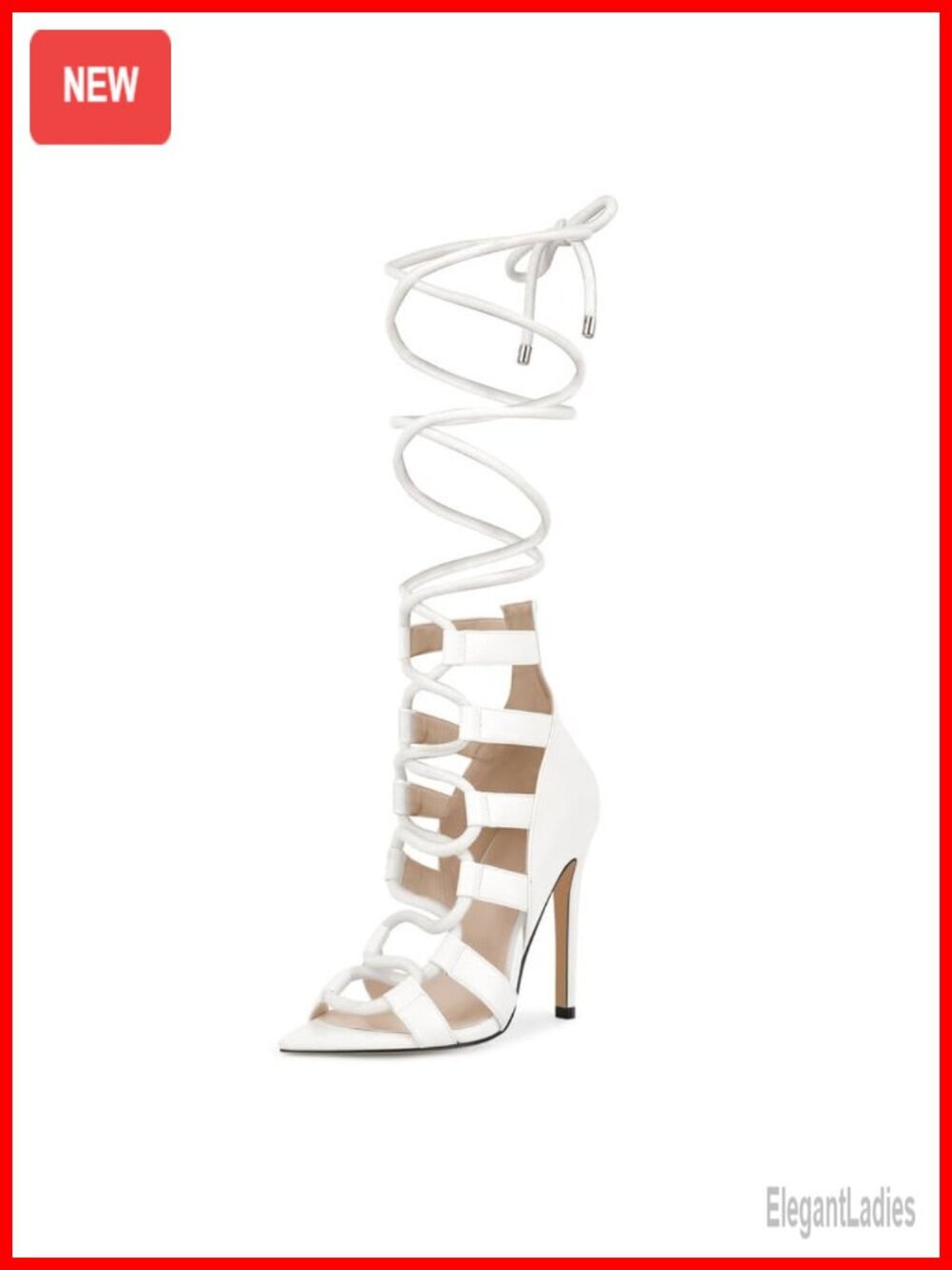 Gladiator Strappy Stiletto High Heels Sandals Lace Up
